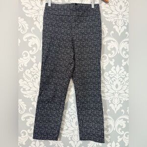 Studio Point Patterned Pull On Elastic Waist Ankle Pants